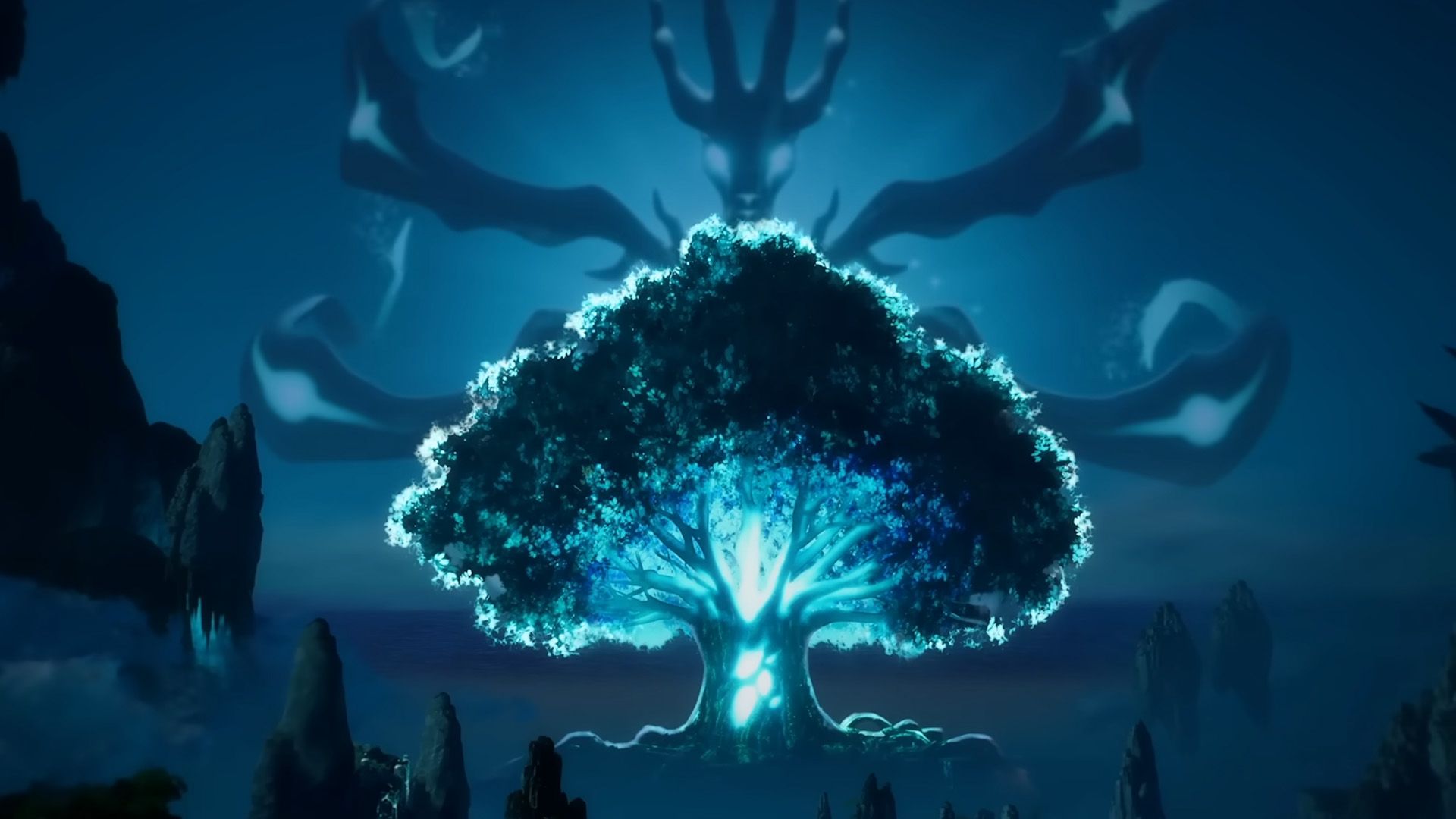 Palworld 1.0 - Banner rilis resmi dengan visual World Tree dan area baru