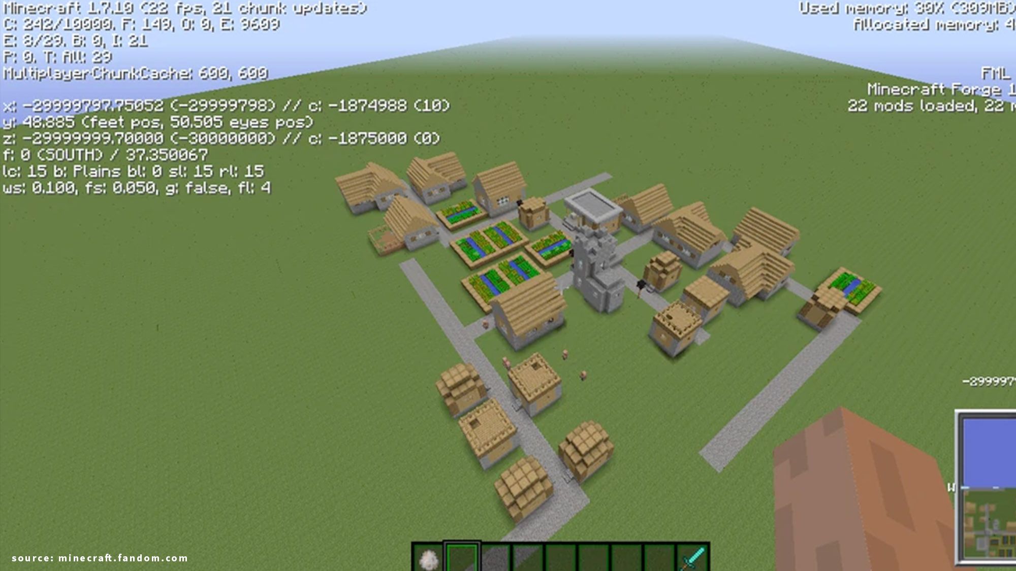 The borders of the Minecraft world GPORTAL