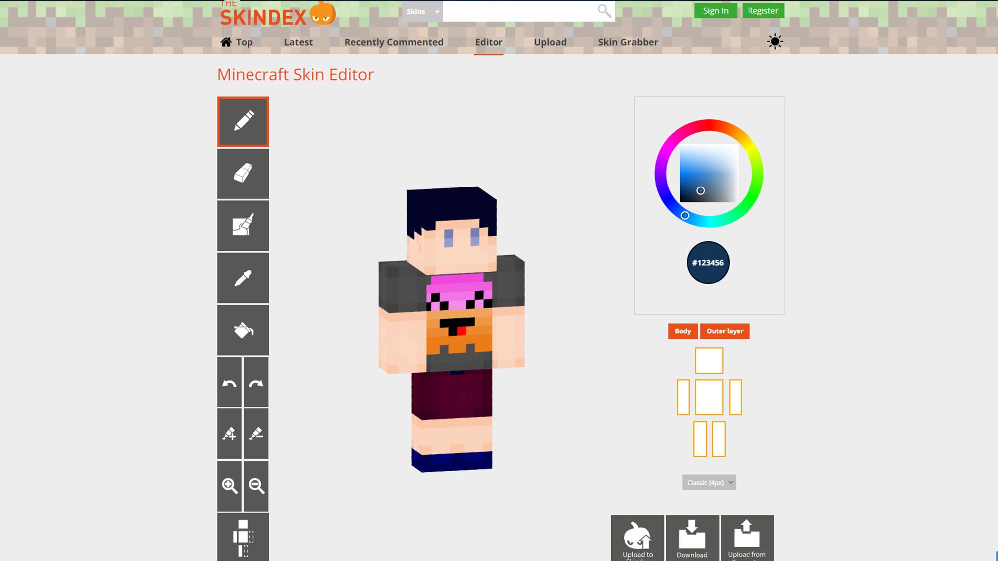 Skin editor