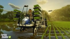 tractor harvesting on the field