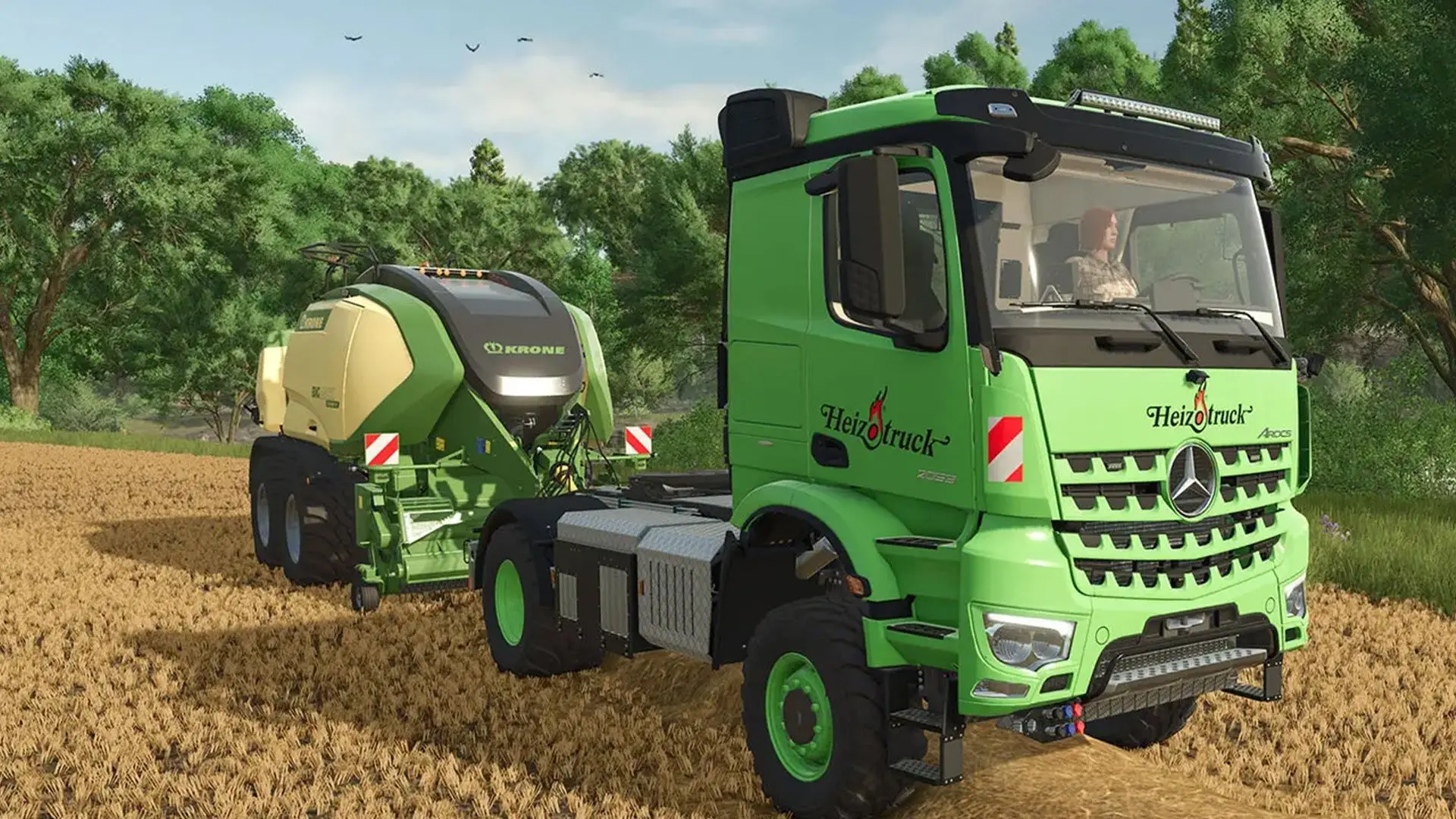 Mercedes-Benz rollt auf deinen LS25 Hof Background